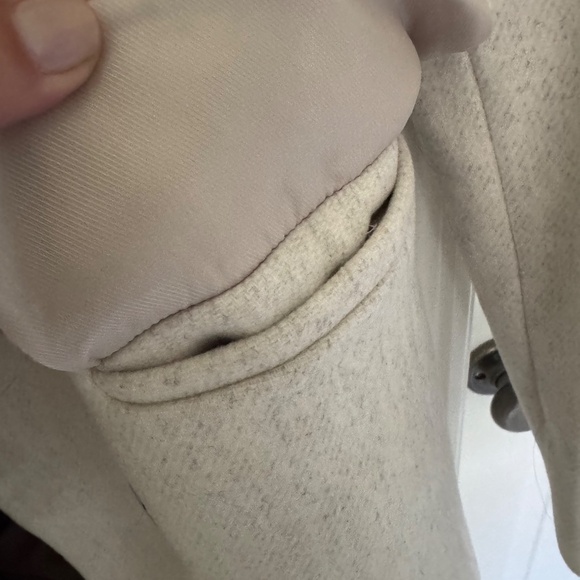 Mango Double breasted wool car coat ecru Small - Picture 8 of 11
